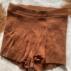 super down camel stretchy spandex shorts